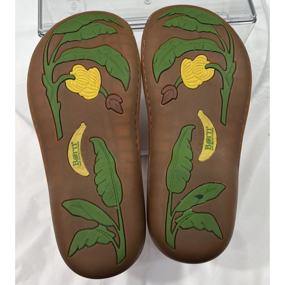 BORN Crown Leather Sandals Thongs Flat Orange Multi Strap Comfort Women’s Size 7 - Picture 16 of 16